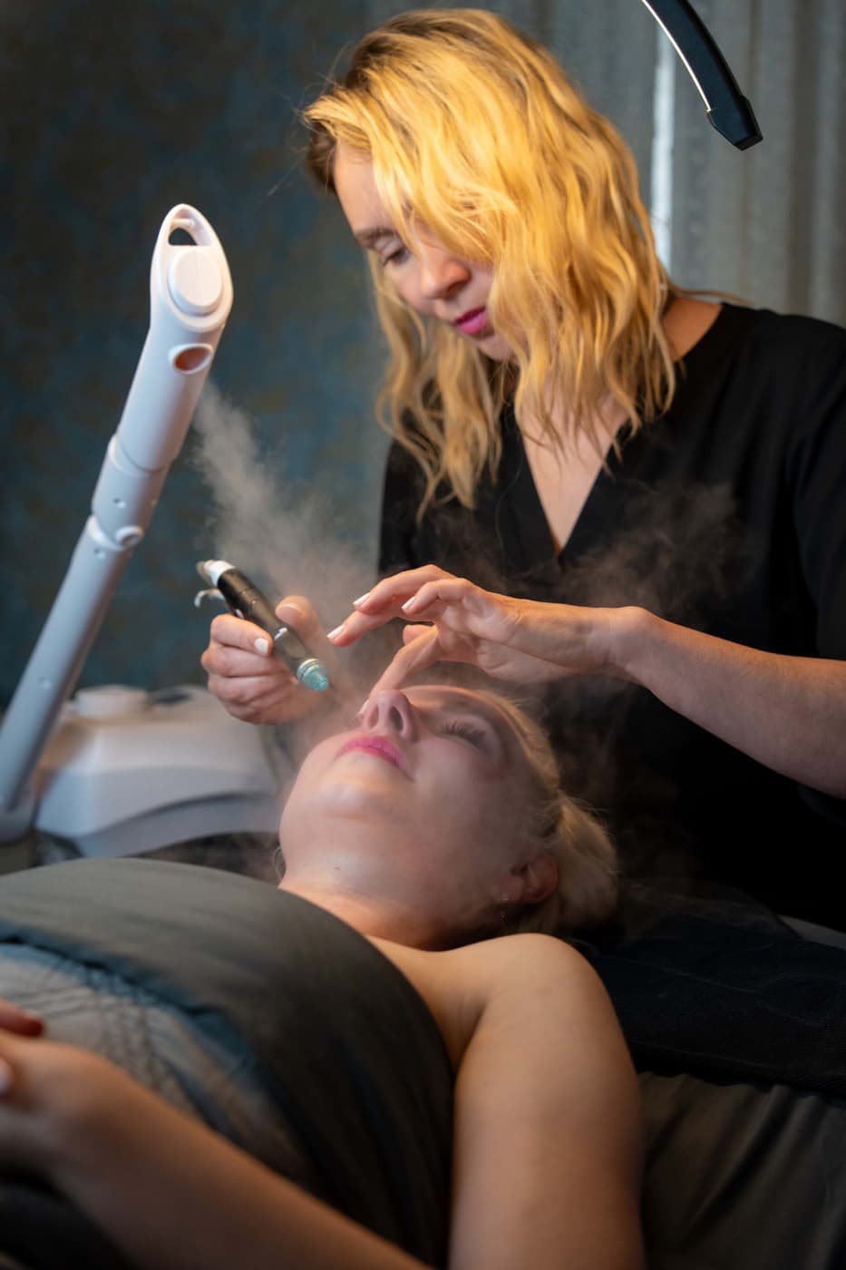HydraFacial in progress at LNO Boutique in Centennial, Colorado