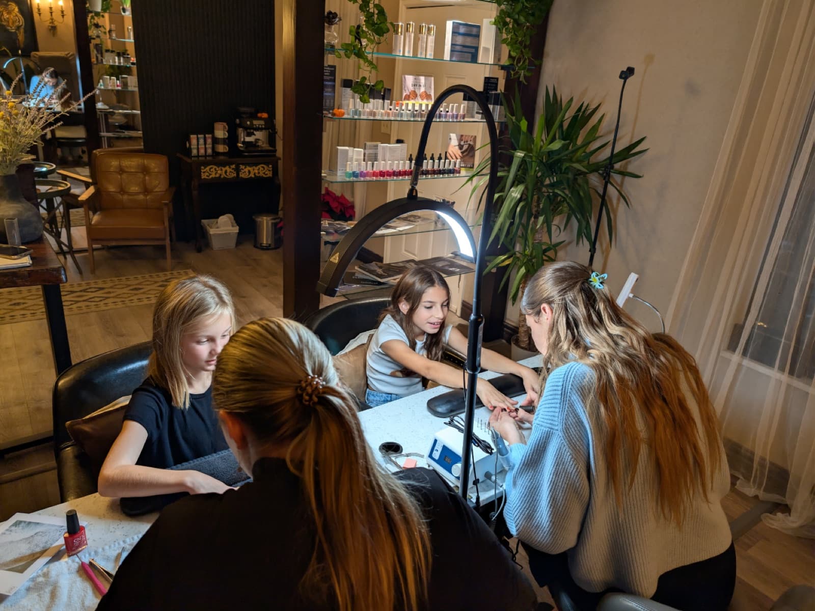 Mommy and me manicure at LNO Boutique nail salon in Centennial, Denver